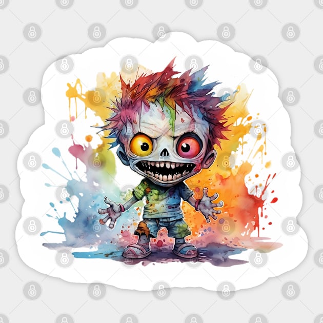 Cute Spooky Zombie Sticker by 6StringD